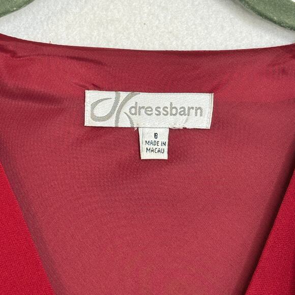 Vintage Dress Barn Drape‎ Midi Faux Wrap Dress Sz 8 Executive Old Money Evening - Picture 7 of 12